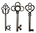 Mixed Set of 30 Large Skeleton Keys in Antique Copper - Set of 30 Keys (Copper Color)