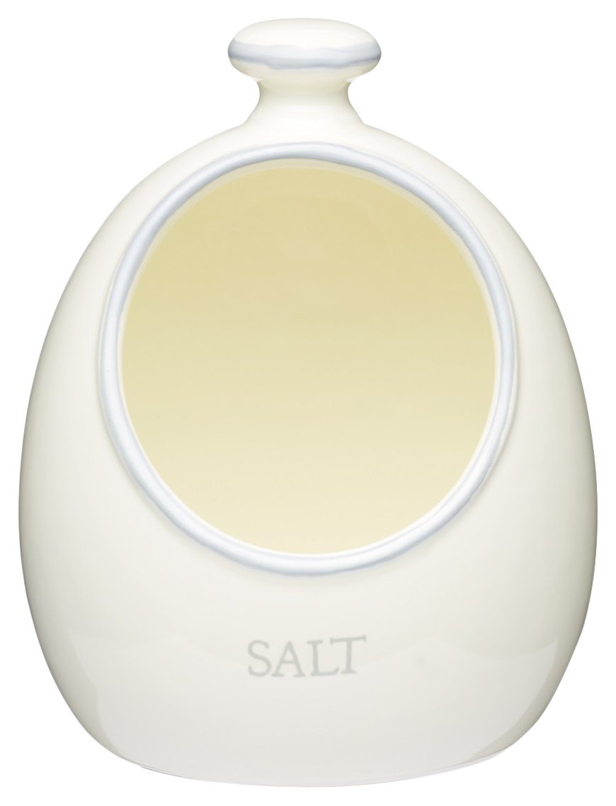 KitchenCraft Classic Collection Ceramic Salt Pig, 1.5 x 1 x 15 cm (4" x 4" x 6")