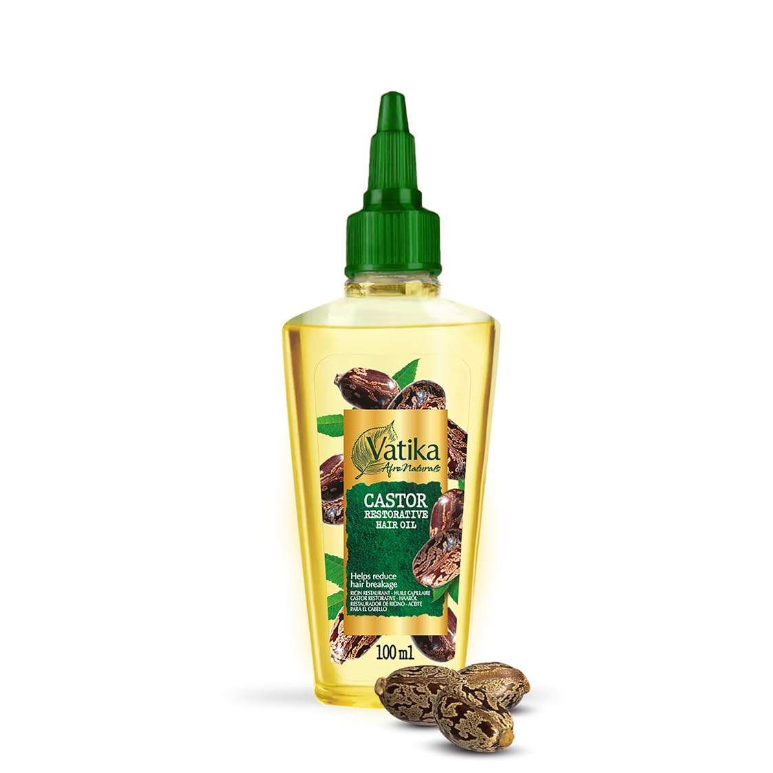 Vatika Afro Naturals Castor Restorative Hair Oil - 100ml | For Afro Textured Hair, Reduce Breakage & Promote Stronger Hair
