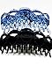 Prettyou 5.5 Inches Large Crystal Plastic Hair Claw Banana Clips for Thick Hair Women,pack of 2 (Set1)