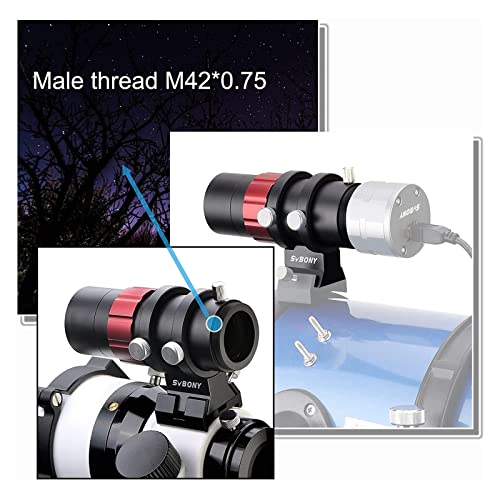 Svbony SV165 - Guide Bezel, 30mm, Mini Guided Bezel with F4 Helical Focus Compatible with ZWO QHY Auto Guide Camera