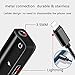 Headphone Adapter Dongle 3.5mm Headphone Jack AUX Audio Adapter for iPhone Xs/Xs Max/XR / 8/8 Plus/X/ipad/iPod Connector Music and Charging line Converter Support for The Latest iOS 12thumb 1
