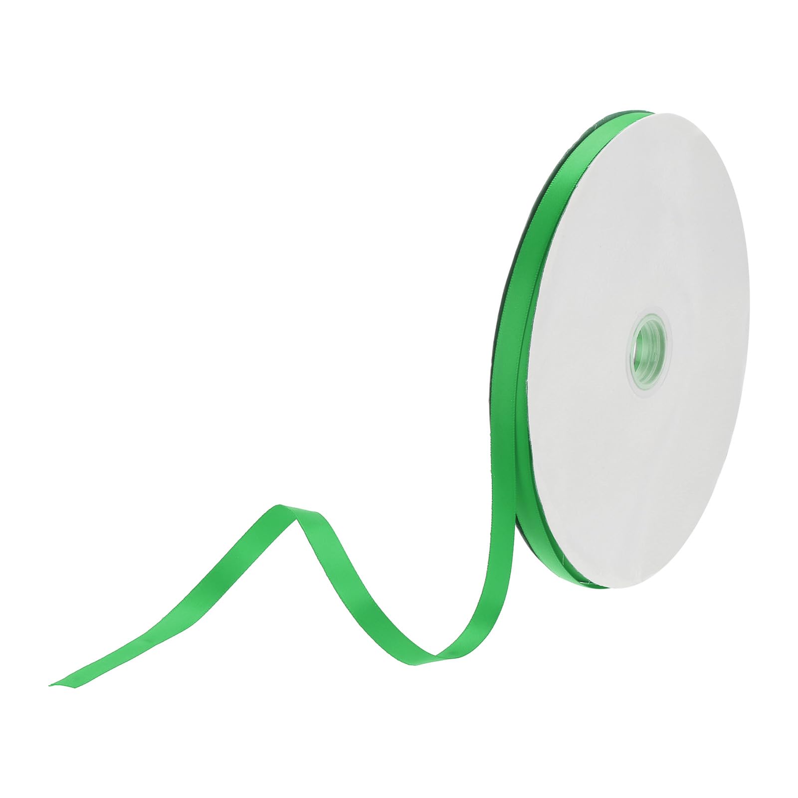 DMiotech 10mm Satin Ribbon 91m/300ft Thin Double Face Fabric Grosgrain Ribbon for Gift Wrapping Floral Hair Flower Bouquet, Green