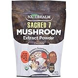 Sacred 7 Mushroom Extract Powder - USDA Organic - Reishi, Maitake, Cordyceps, Shiitake, Lion's Mane, Turkey Tail, Chaga - 226g - Supplement - Add to Coffee/Shakes/Smoothies