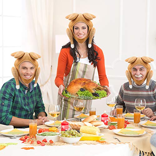 Amor Thanksgiving Turkey Hat,Thanksgiving Funny Party Hat for Thanksgiving and Halloween Costume Dress Up Party Brown