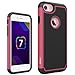 iPhone 7 Case, OEAGO iPhone 7 Case [Drop Protection] [Shock Proof] Hybrid Dual Layer Rubber Plastic Impact Defender Rugged Slim Hard Case Cover Shell for Apple iPhone 7 - Red