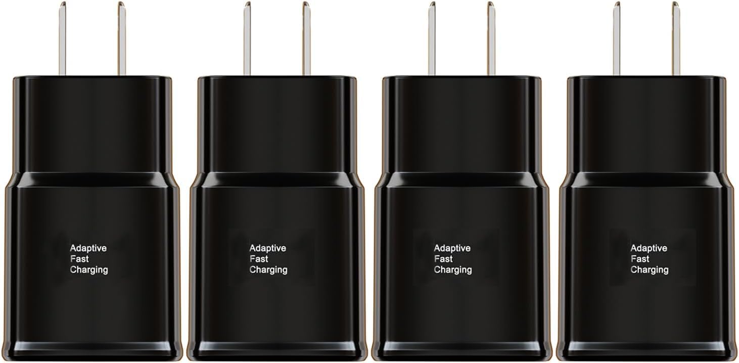 Samsung Adaptive Fast Charging Adapter Quick Charge Charging Block Wall Charger Plug for Samsung Galaxy S26/S26 Ultra/S25/S25 Ultra/S24/S24 Ultra/S23/S23 Ultra/S22/S10/S9/S8/S7/S6(4-Pack)