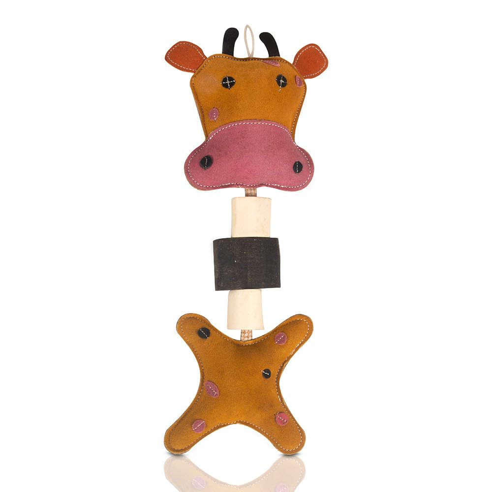 PAWPOURRI Rope Bone Chew Toy for Dogs | Durable Cow Rope Toy for Adult Dogs | Strong Cotton Rope with Bone Design | Ideal for Chewing, Tugging & Daily Play Fun (Cow Toy)