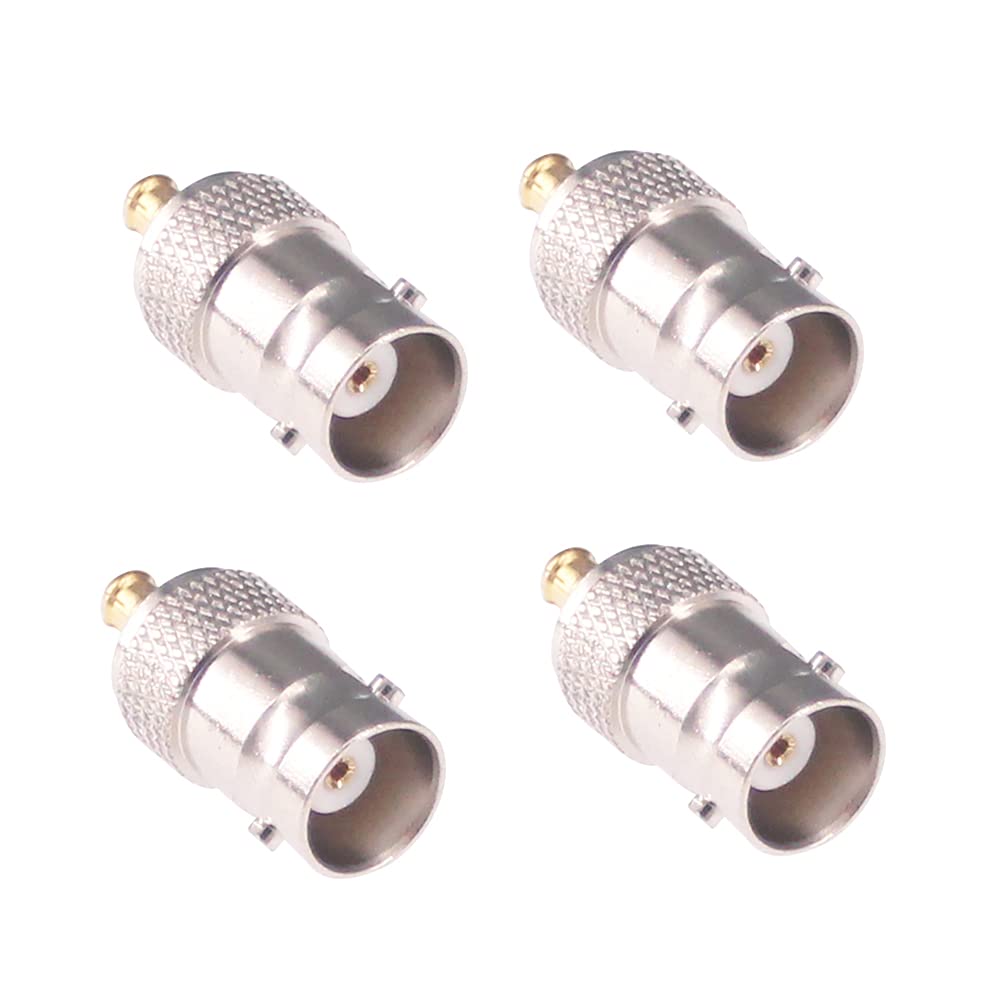 RFaha 4pcs MCX Male to BNC Female Connector RF Coaxial Coax Adapter(F70-4)