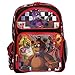 Five Nights at Freddys Large Backpack 16in Boys School Book Bag -Black Red