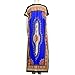 haoricu Women Dress, Fall Women Fashion African Print Dress Casual Straight Print Dress (XL, Blue)