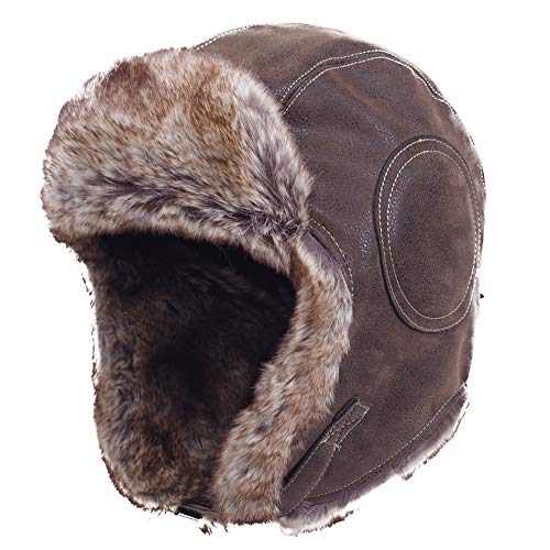 Russian Ushanka Cossack Trooper Trapper Aviator Bomber Hat Fur Lined