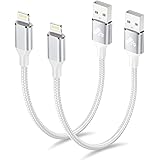 Short iPhone Charger 1ft 2Pack, [Apple Certified] 1 Foot iPhone Charger Cord Nylon Braided 12 Inch Short Cable Fast Charging 