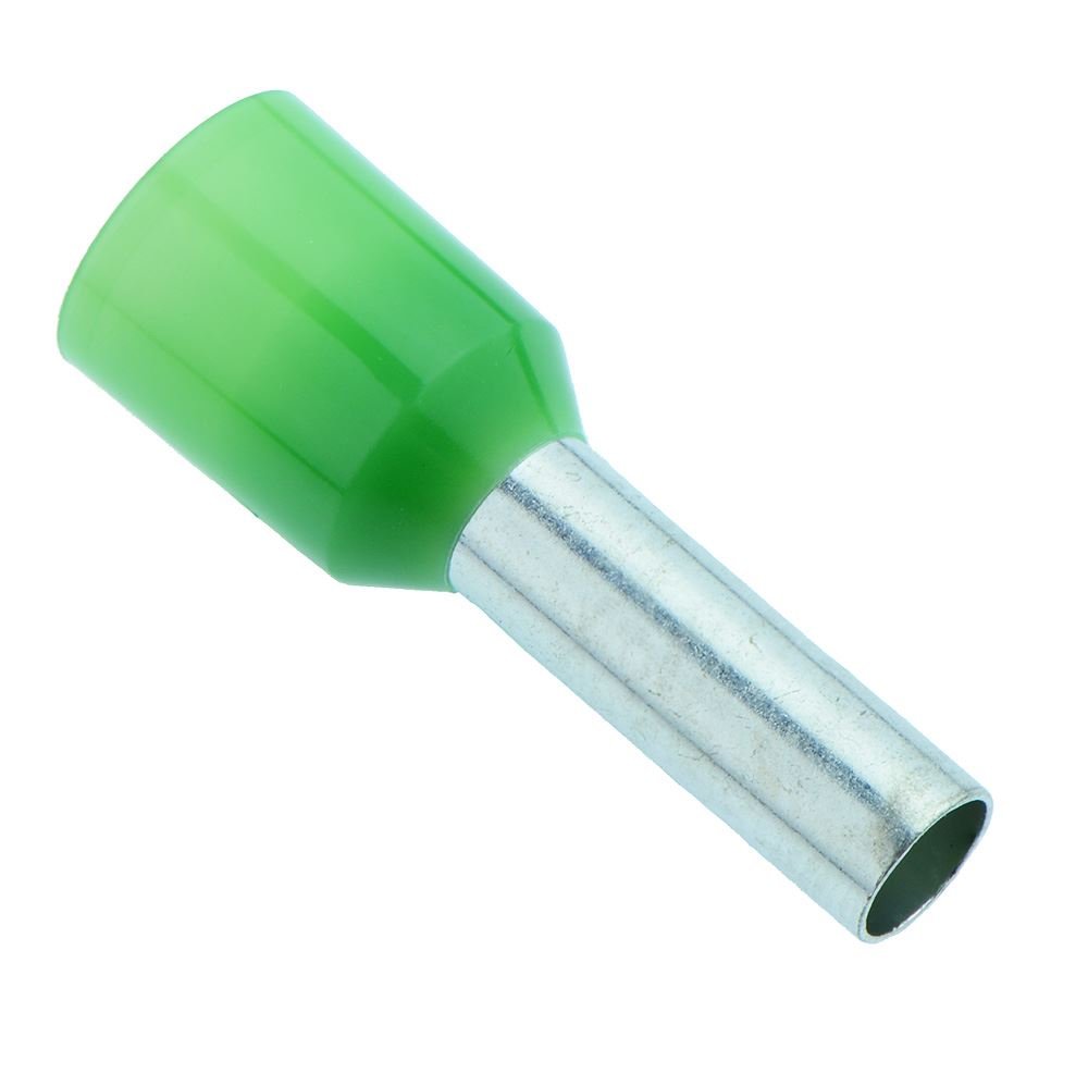 Green 6mm Insulated Bootlace Ferrule - Pack of 100