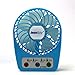 innobay Handy Portable Rechargeable Fan Operated by Built-in Lithium Battery, 7 blades, 4 Speeds of Air Force Adjustable, Timing Function and Battery Status Visible, Perfect Gift for Kids (Blue)