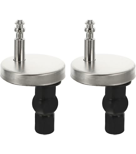 2-Pack Universal Toilet Seat Hinge Fixings Kit - Stainless Steel, Top Fix Nuts & Screws, Quick Release - View #8
