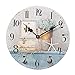 Kaimao 12 Inches Vintage Wooden Wall Clock Chic Shabby and No Tick Feature Perfect for Kitchen Living Room Office