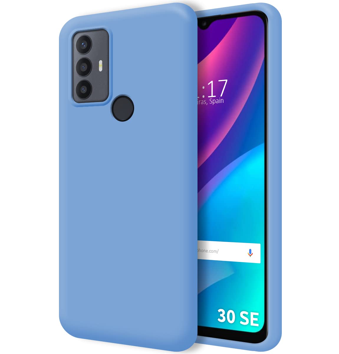 Tumundosmartphone Silicone Liquid Ultra Soft Case for TCL 30 SE / 30E/306 Colour - Blue