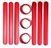 TheAwristocrat 9 RED Silicone Slap Bracelets - Soft & Safe for Kids Boys & Girls Party Favors - Durable