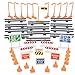 SCS Direct Fireman Action Toy Figures - Firefighter Toys Figurines - 100 Pieces, 17 Unique Sculpts- includes Firemen, Firetrucks, Ambulances, and More