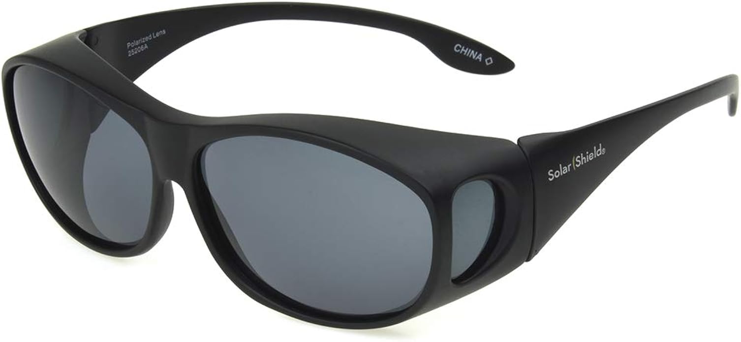 solar shield fits over sunglasses gray