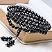 AmorWing 108 Bead 6mm Black Onyx Meditation Mala Bracelet,Necklace Gemstone Jewelry