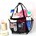 iPEGTOP Portable Mesh Shower Caddy, Quick Dry Shower Tote Hanging Bath & Toiletry Organizer Bag with 9 Storage Pockets, Double Handles for College Dorm, Travel, Gym & Camping, Black