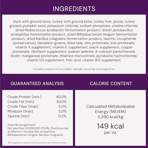 STELLA & CHEWY’S FREEZE-DRIED RAW CAT DINNER MORSELS – PREMIUM DUCK & GOOSE RECIPE WITH 98% CAGE-FREE POULTRY & ORGANS – NATURAL GRAIN-FREE CAT & KITTEN FOOD – MADE IN USA – 8 OZ