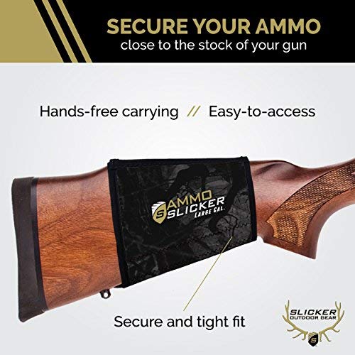 Alpine Innovations AmmoSlicker - Buttstock Ammo Pouch (Large Caliber, Stealth Shadow)