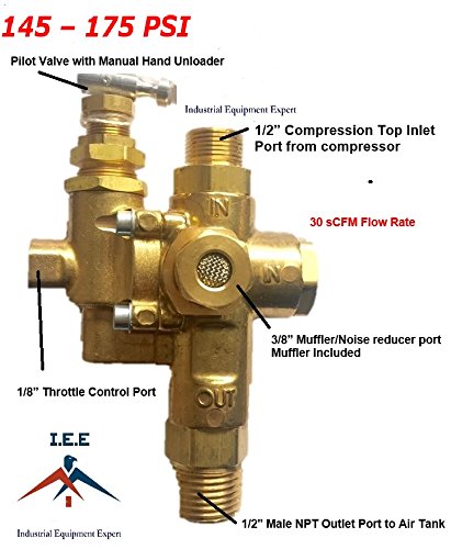 GAS Air Compressor Pilot check valve unloader valve combo 145-175 NG7