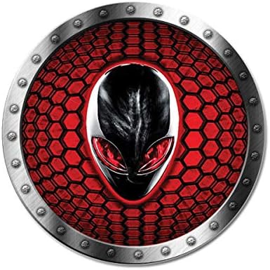 Raptor Hunting Solutions 4pcs x 60 mm Center wheel cup vinyl sticker Red Alien, auto tuning vinyl decal