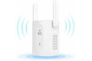 AOOEPU WiFi Range Extender Signal Booster, WiFi Repeater with 2 Antennas Covers Up to 9880 Sq. ft with Ethernet Port for Home, WiFi Extender High Speeds 360° Full Coverage, Quick Setup