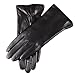 WARMEN Women's Touchscreen Texting Genuine Nappa Leather Glove Winter Warm Simple Plain Cashmere & Wool Blend Lined Gloves (Medium (7), Black (2017 New Touchscreen/Cashmere Blend Lining))
