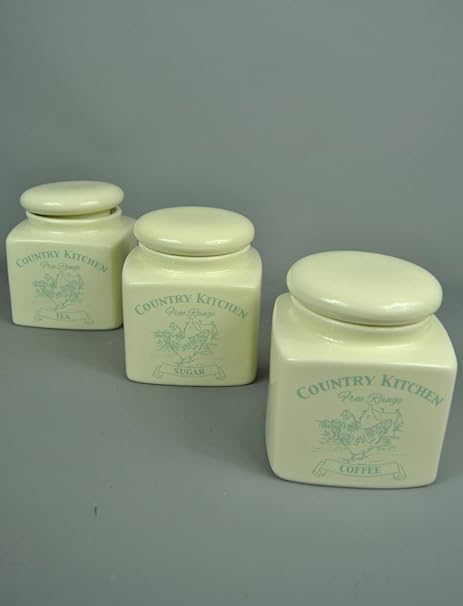 duck egg blue tea coffee sugar canisters