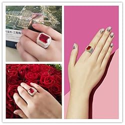Uloveido Men Yellow Gold Plated Emerald Cut