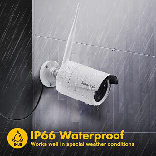 Wireless Security Camera System with 24/7 Video Audio Recording