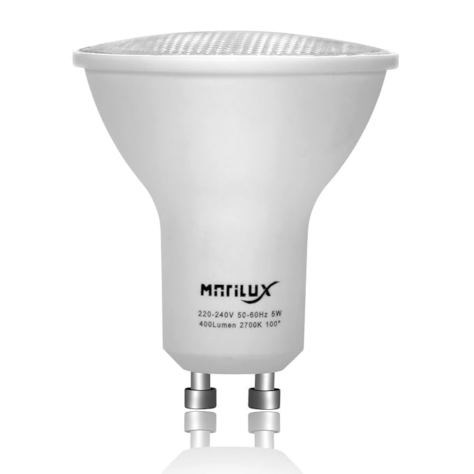 Marilux® 5W GU10 LED Lampe Spot Strahler Leuchtmittel (ersetzt 35W Halogenlampen) warmweiss 400 Lumen