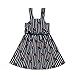 Froomer Summer Kids Baby Girls Cherry Print Striped Dress