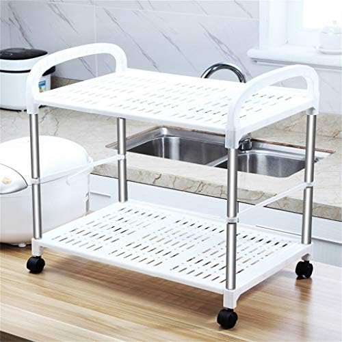 Storage Racks Kitchen Shelf Stainless Steel Microwave Oven Rack Storage Rack Spice Rack Shelves (Color : Blue, Size : 85 * 56 * 35cm) Kitchen Dish Drainer Rack Holder