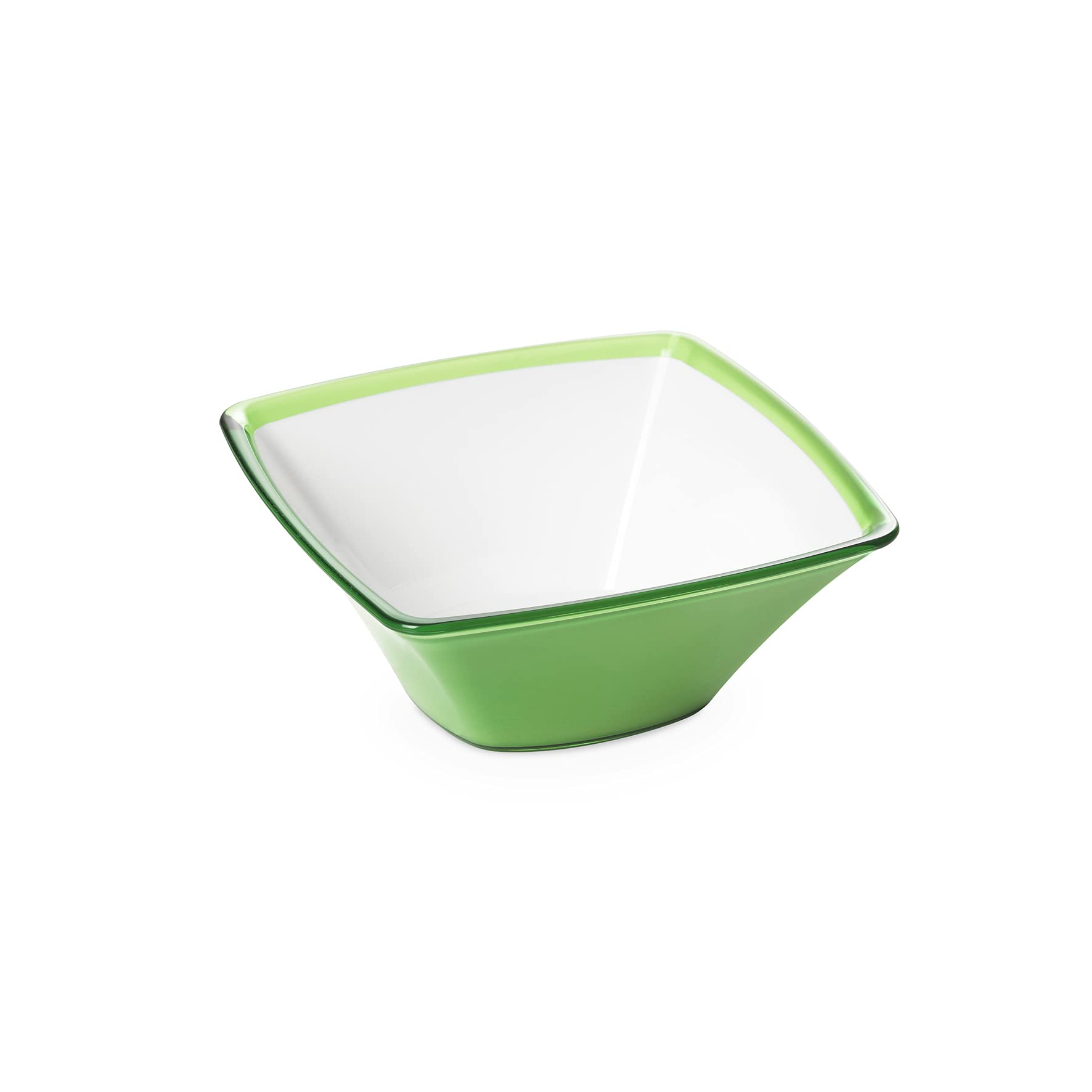 Omada Design Kitchen Bowl 1.3 L, Unbreakable Acrylic Salad Bowl, Dishwasher Washable, Made in Italy, Square Line