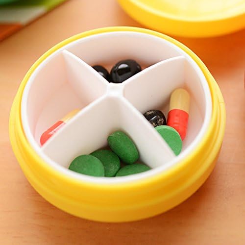 2Pcs Portable Mini 4 Slots Drug Medicine Pill Box Case Container Pillbox
