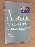 Front cover for the book Australia, its resources and development by G. L. Wood