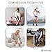 Perfecore Leg Massager with Heat Air Compression for Circulation and Muscle Relaxation - Adjustable Foot and Calf Massager with 3 Pressure Levels & 7 Modes - Small Knee Grey