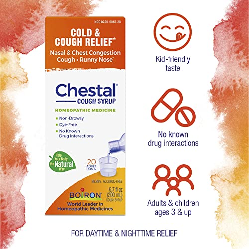 Boiron Chestal Adult Cold and Cough Syrup for Nasal and Chest
