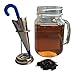 Umbrella Tea Infuser - Stainless Steel with Cute Tea Infuser Stand for Easy Storage & Display - Heat Resistant Silicone Handle (Blue Color)