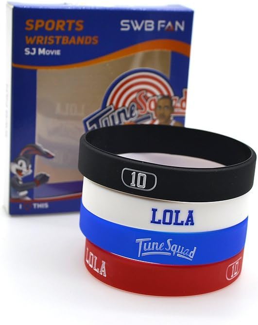 Best Space Jam 10 LOLA Wristband By SWBFAN, 3D Printed Tune Squad Bracelets-Set Of 4 Unique, Tune Fans Perfect Gift For Kids,Teens & Adults (Adult 7.95x0.47x0.07 Inches, LOLA SET)