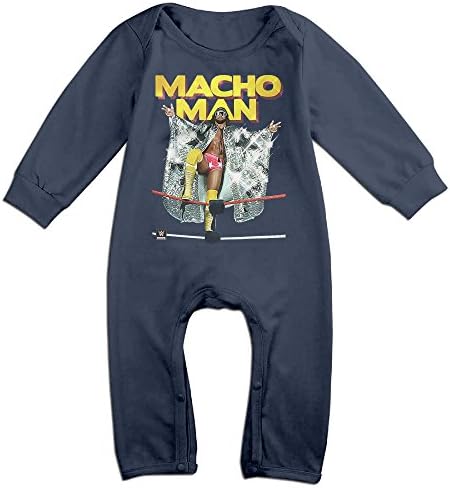 Baby Boys Girls REIGNS WWE SUMMER SLAM 2016 MACHO MAN Long Sleeve One-piece Baby Bodysuit Baby Clothes Bodysuit Romper Navy