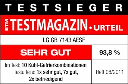 LG GB7143AESF congeladora - Frigorífico (Independiente, Platino ...