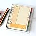 Ozzptuu Transparent PVC 6-Hole Ring Binder Cover Fresh Hand Books Snap Button Closure Round Ring Binders No Loose-Leaf Inner Core (A5)