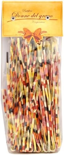 Italian "Donne del Grano" Striped Linguine (Linguine Mare), 8.8 Ounces,15 Per Case